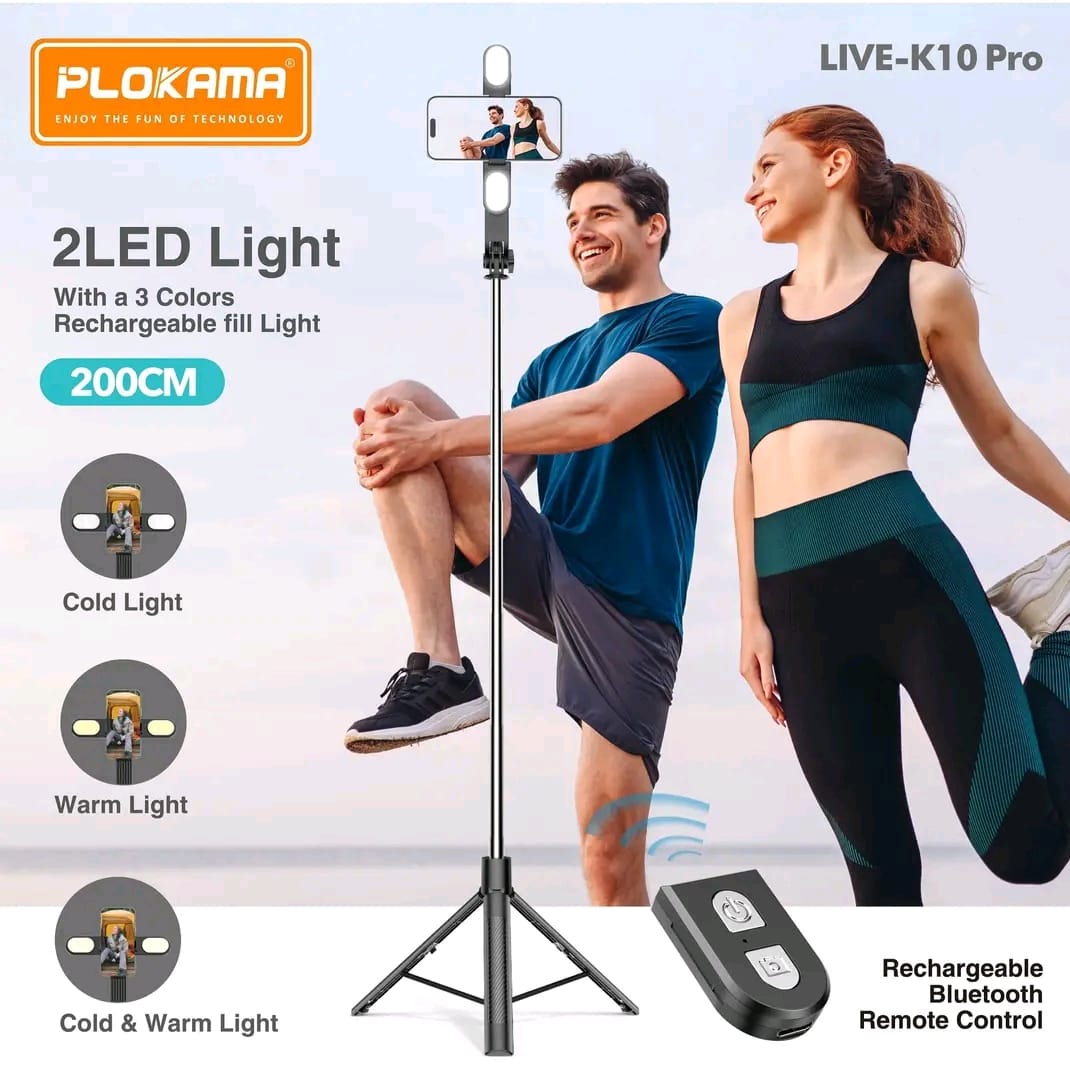 ✅ Live k 10pro Selfie Stick Tripod